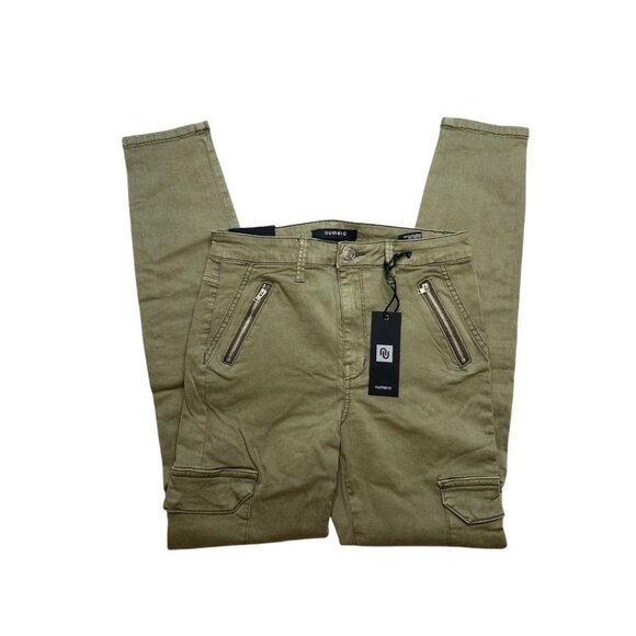 Numero Cargo Ankle Jeans 30 Green Women's Skinny Stretchy High-Rise‎ NEW - Picture 2 of 7